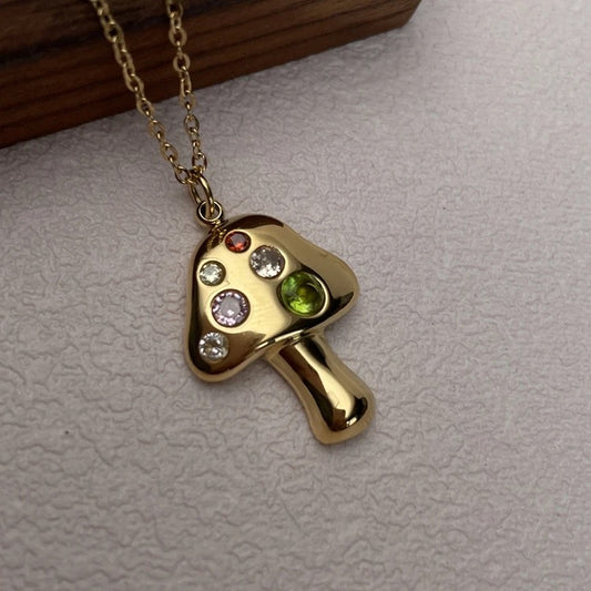 Mini Cute Mushroom Necklace