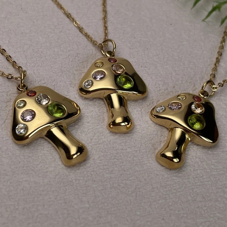 Mini Cute Mushroom Necklace