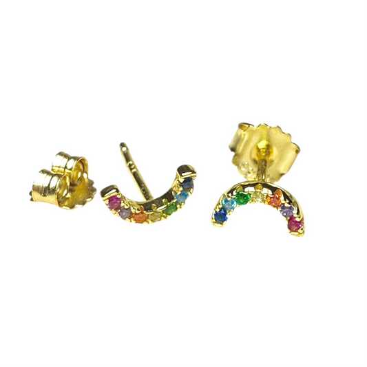 Multicolor Diamond Earrings Plata 925