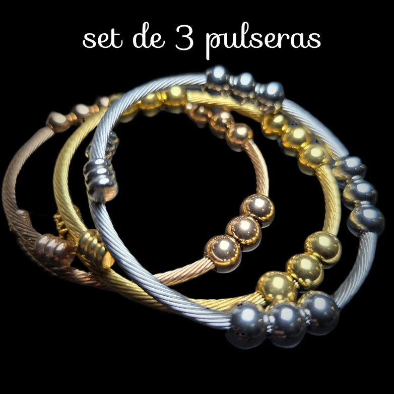 Tri-Color Bracelet Set